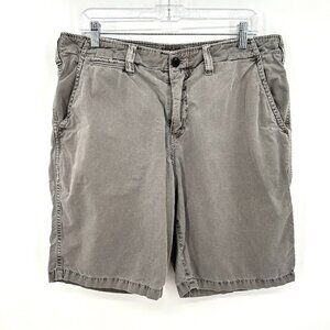 TRUE GRIT Men's Vintage Well Worn Style Light Stone Gray Shorts Size 33